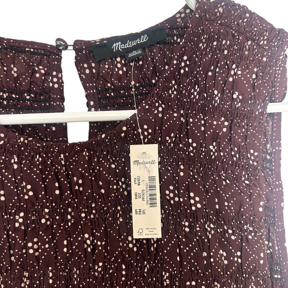 Madewell The Melody Smocked Midi Dress in Daisy Print Women's Size Large NWT! - Picture 4 of 7
